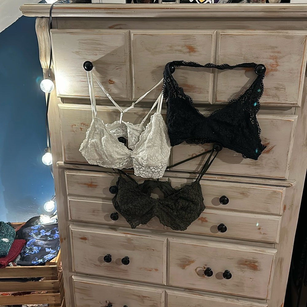 Set of 3 bralettes size medium AERIE